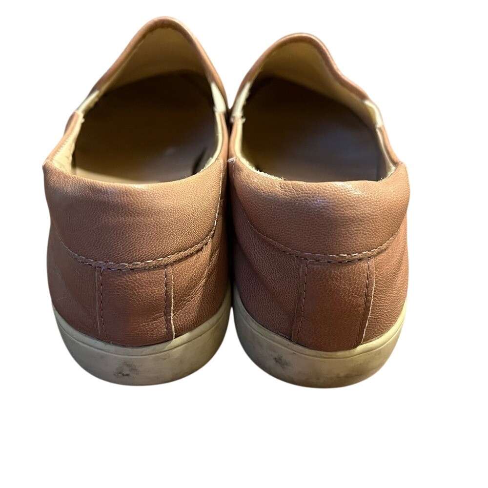 Nine West Flats Lildevil Leather Fashion Sneaker Loafers Tan Brown Women 7 - Picture 4 of 6